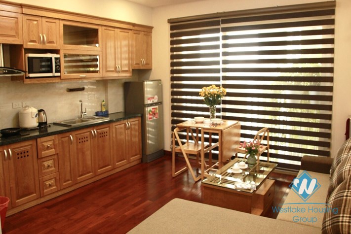 A lovely and enchanting 1 bedroom apartment for rent on Kim Ma street, Ba Dinh